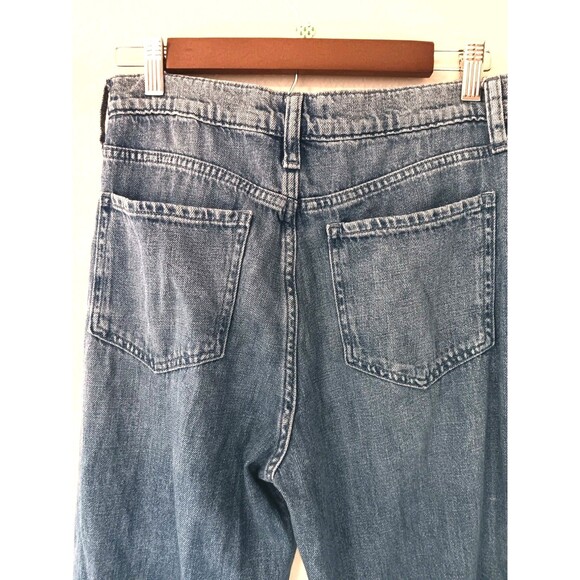 Gap High Rise Wide Leg Trouser Jeans Medium Wash 100% Cotton Size 6 / 28R - Picture 5 of 9